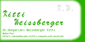 kitti weissberger business card